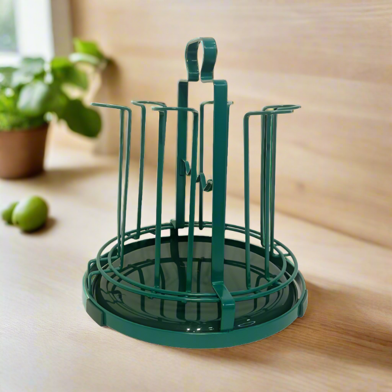 Metal Glass Holder Green