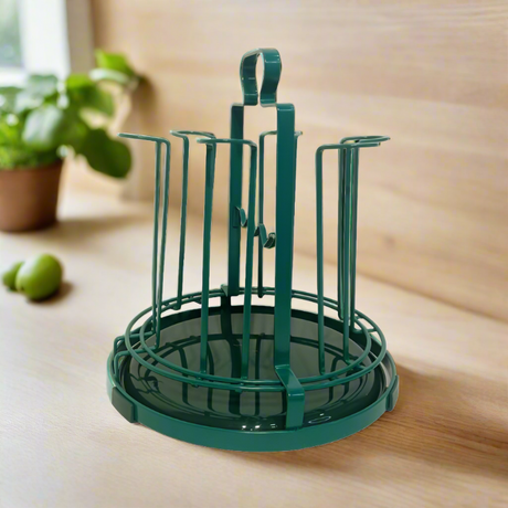 Metal Glass Holder Green