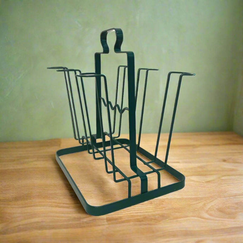 Metal Glass Holder Green