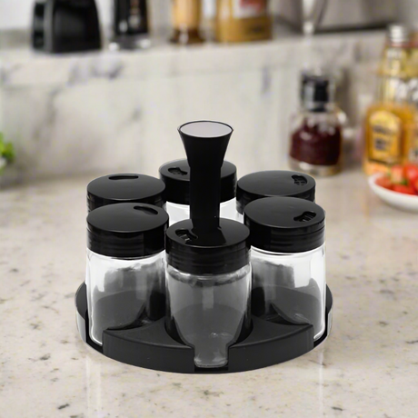 Set of 6 Rotating Spice Jars