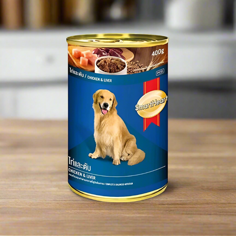 SmartHeart Canned Adult Dog Food - Chicken & Liver 400gm (Pack of 24)