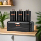 Bread Box Black Set of 4