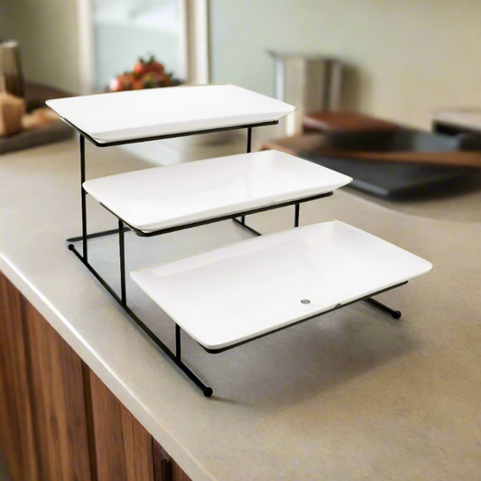 Trio 3-Tier Rectangular Platter Set