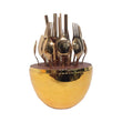 24 pcs Spoon Holder Egg Gold