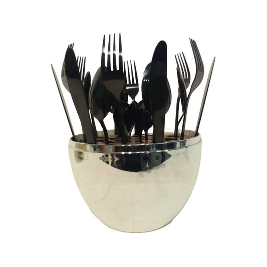 24 pcs Spoon Holder Egg Black