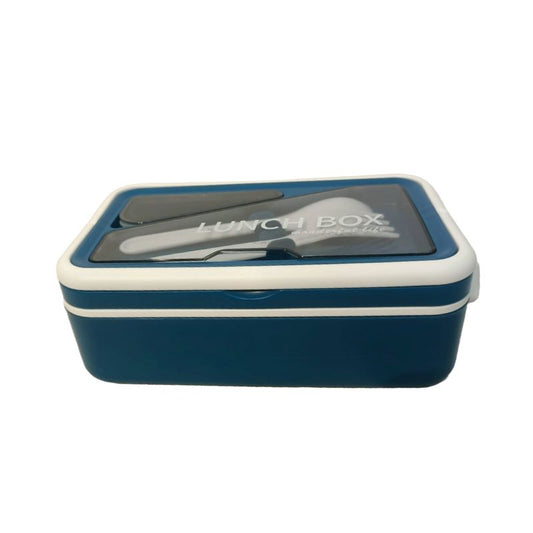 2 Compartment Insulated Lunch Box Blue