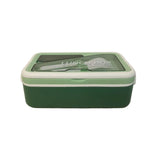 2 Compartment Insulated Lunch Box Green