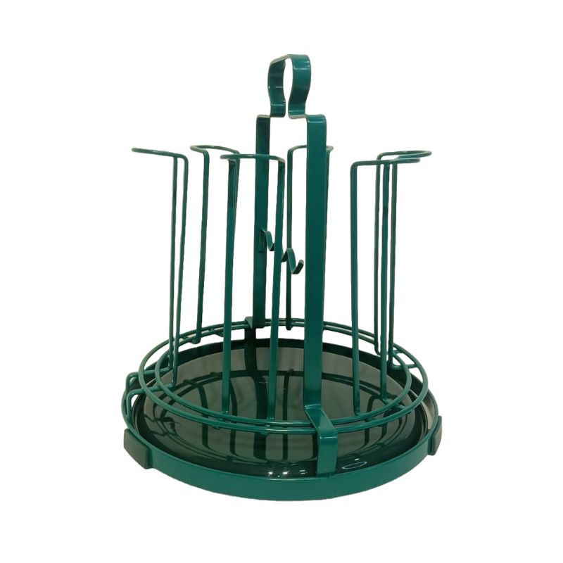 Metal Glass Holder Green