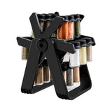 Rotating Spice Rack Organizer with 18 Glass Spice Jars