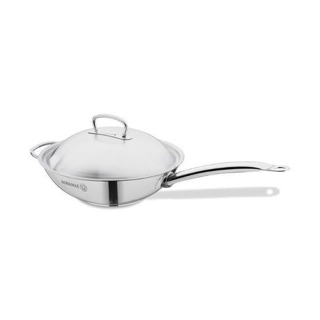 Korkmaz Wok With Auxiliary Handle Silver