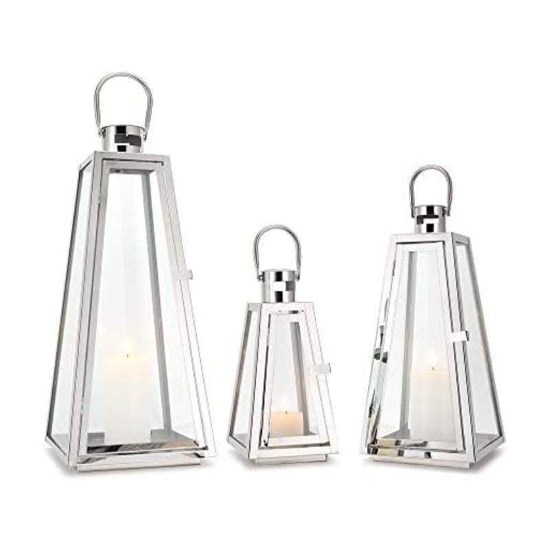 Lamp Decoration Silver Set of 3pcs