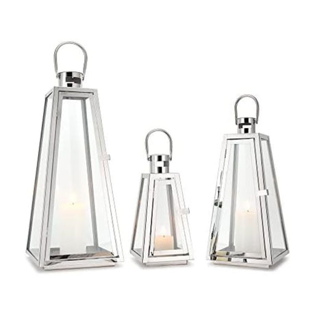 Lamp Decoration Silver Set of 3pcs