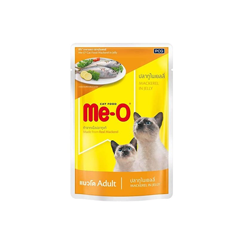 Me-O Pouch Adult Cat Food - Mackerel in Jelly 80gm