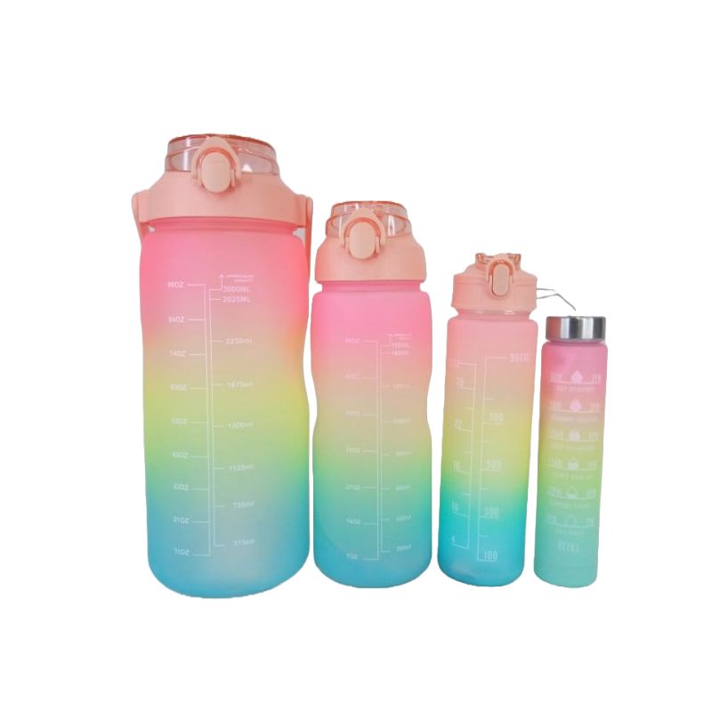 Plastic Sport Sipper Bottle 3000ml Set of 4