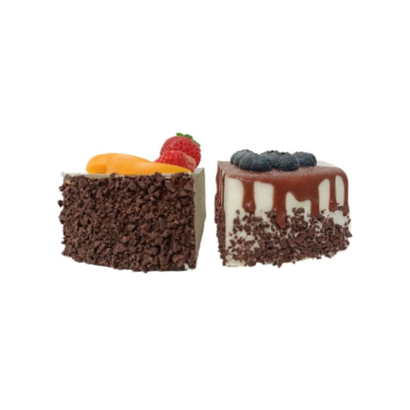 Set of 2 Sponge Artificial Cake Slice