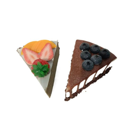 Set of 2 Sponge Artificial Cake Slice