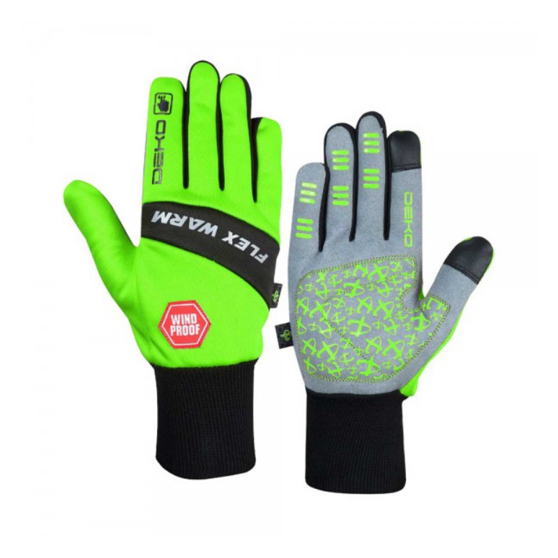 Winter Cycling Gloves - Flourescent Green