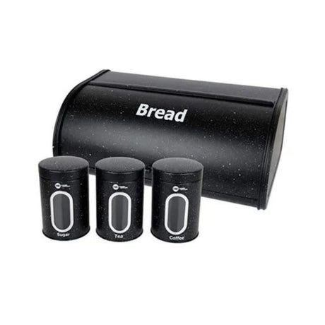 Stainless Steel Bread Box Black