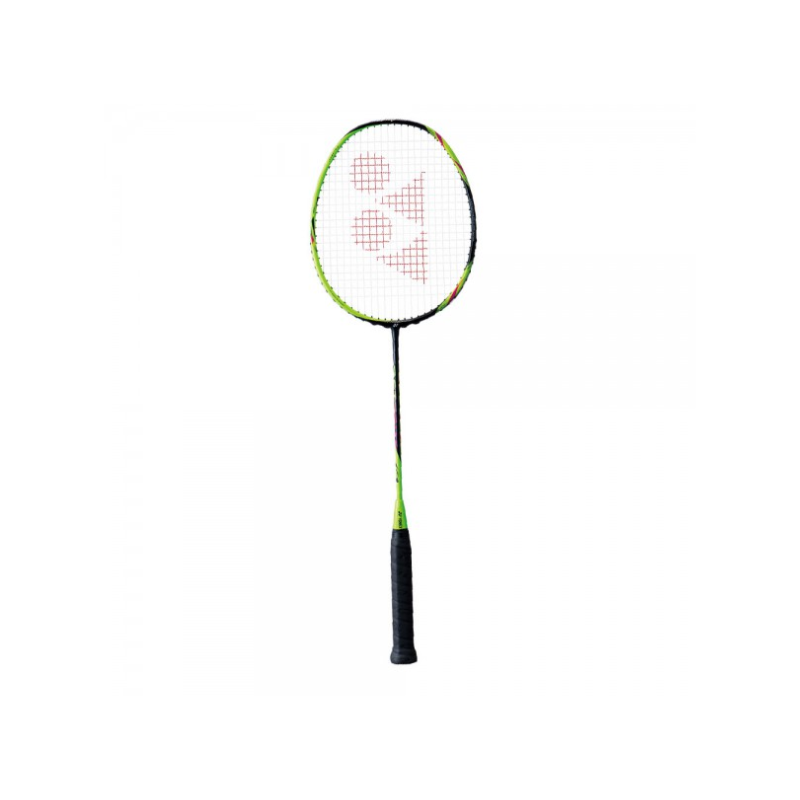 Badminton Racket Black Lime - Strung