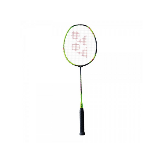 Badminton Racket Black Lime - Strung