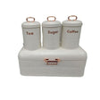 Bread Box White Set of 4