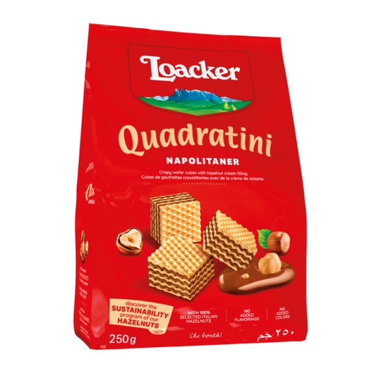 Loacker Quadratini Wafer Napolitaner 250gm