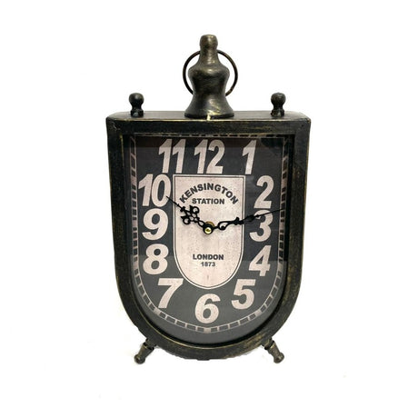 Vintage Table Clock Black Rustic