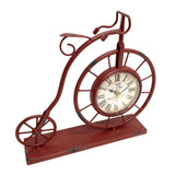 Vintage Table Clock Bicycle Red