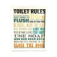 Toilet Rules Wall Frame