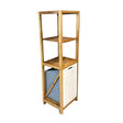 Wooden Laundry Basket With Shelves