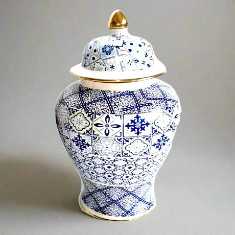 Blue & White Ceramic Vase