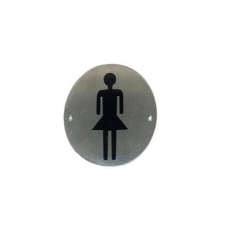 Bathroom Sign Ladies Round