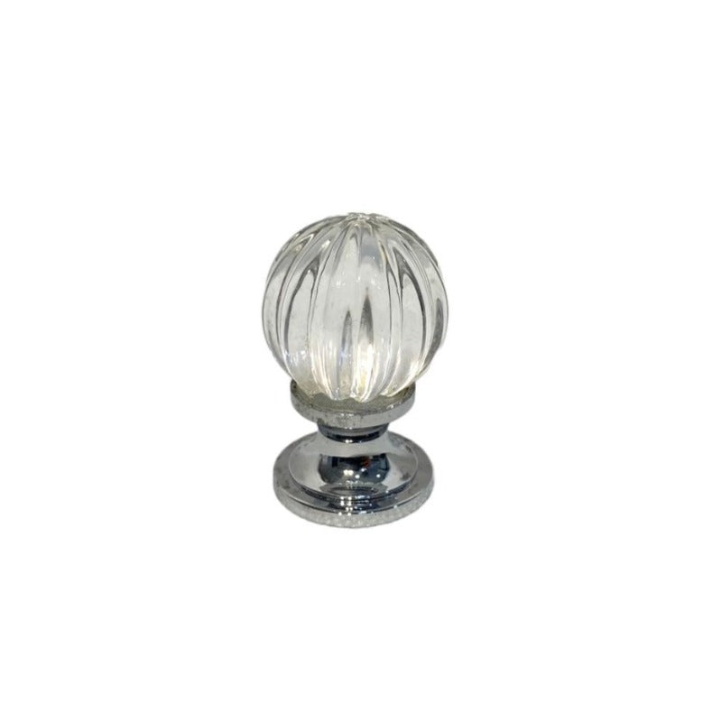 Crystal Polish Chrome Knob Small