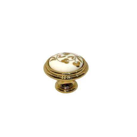 Drawer Porcelain Knob Golden