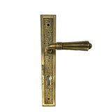 Inca Door Handle With Plate Bronze