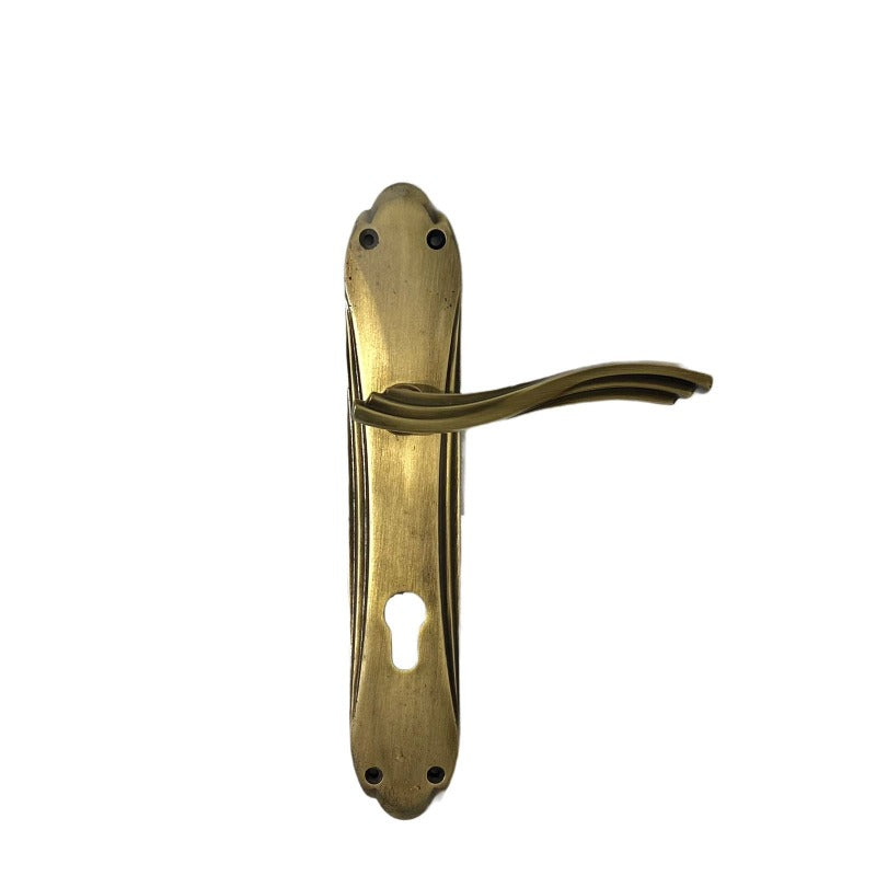 Salsa Door Handle With Plate Bronze