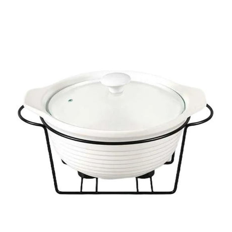 Round Burner Dish With Stand Medium