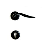 Door Handle Lybra On Rose Black