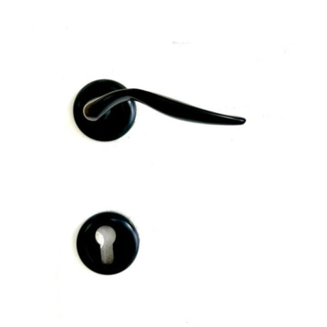 Door Handle Lybra On Rose Black