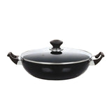 Non Stick Karahi With Glass Lid Black 20cm