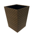 Faux Leather Waste Bin Brown