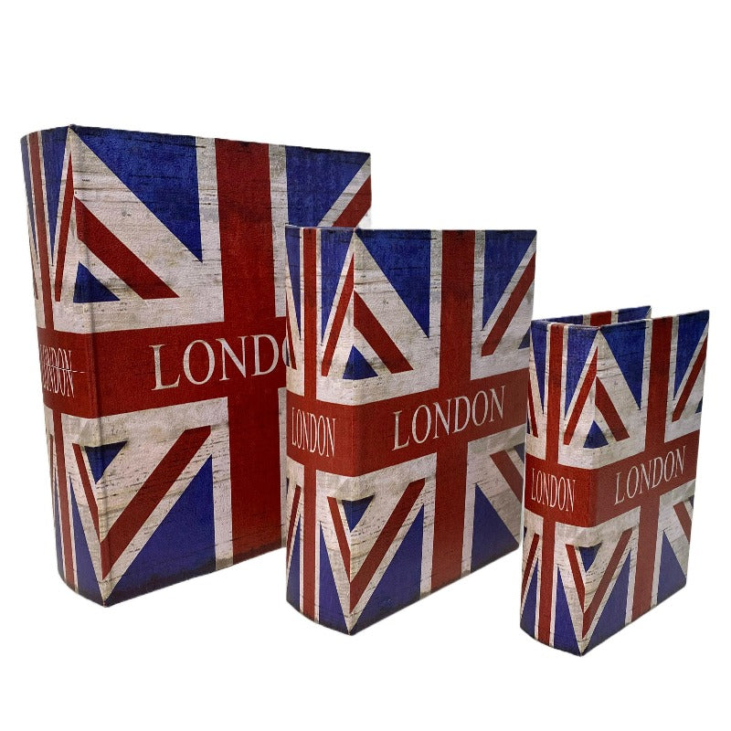 Decorative Book Storage Box London (Set of 3)