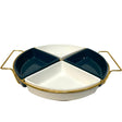 4-Division Dry Fruit Dish With Golden Stand