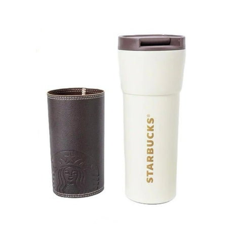 Starbucks Travel Mug With Leather Cover 473ml