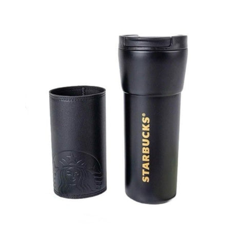 Starbucks Travel Mug With Leather Cover 473ml