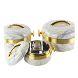 Hotpot Set White & Gold Marble (Set of 3)