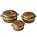 Hotpot Set Brown & Gold (Set of 3)