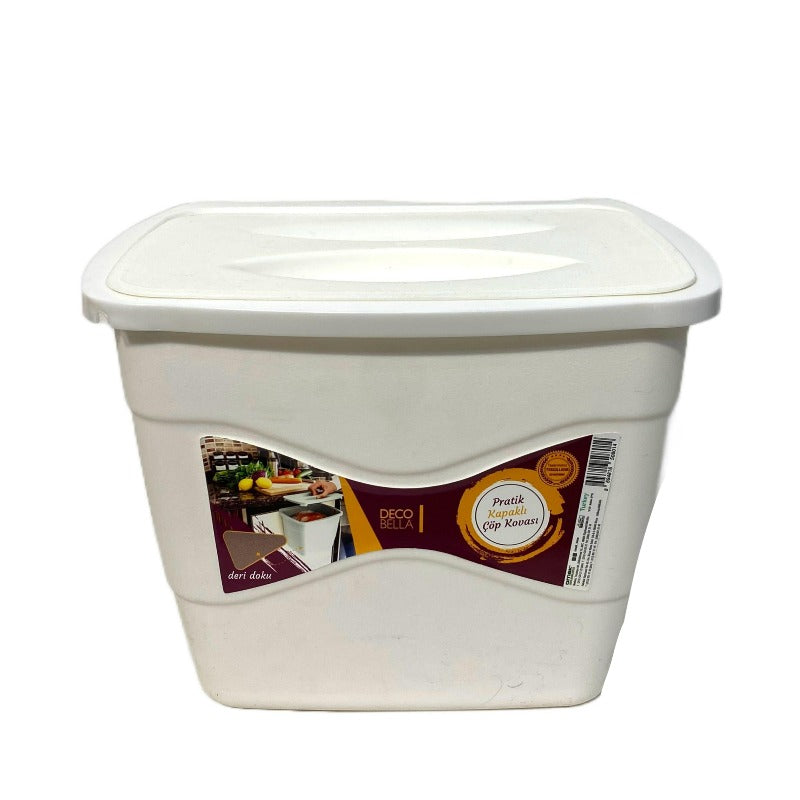 Attachable Dustbin With Lid White