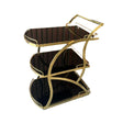 Kitchen Tea Trolley Black & Gold Spider