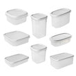 Food Container Top Flex White Combo (Set of 8)